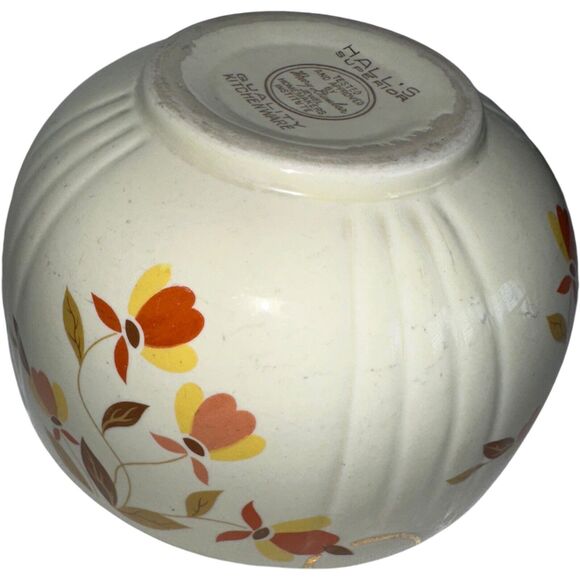 Hall's Superior Jewel 6.5” Porcelain Tea Autumn Leaf Vintage Bowl - Picture 3 of 13